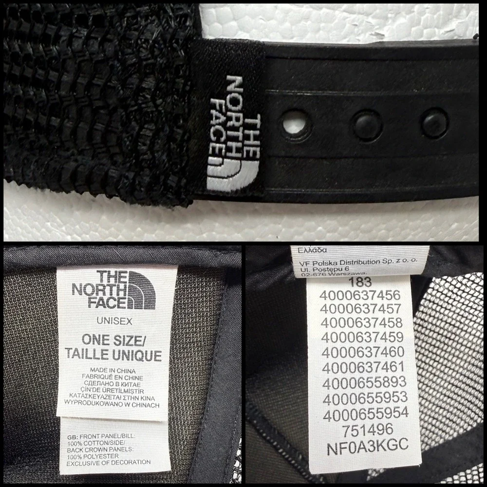 The North Face Base Camp Van Trucker Rope Hat Black Mesh Snapback NF0A3KGC